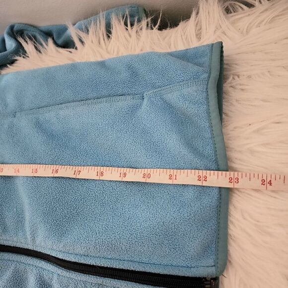 Lands End fleece jacket women's size XS 2-4 light blue color - Picture 6 of 6